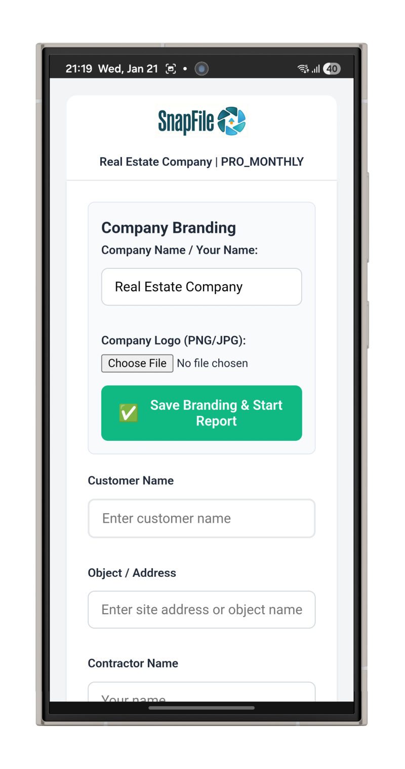 Branding & Start report
